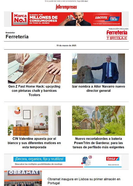 Newsletter Ferretería