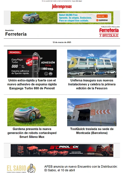 Newsletter Ferretería