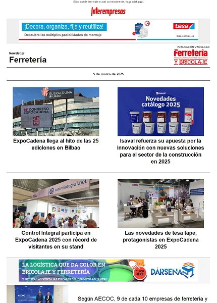 Newsletter Ferretería