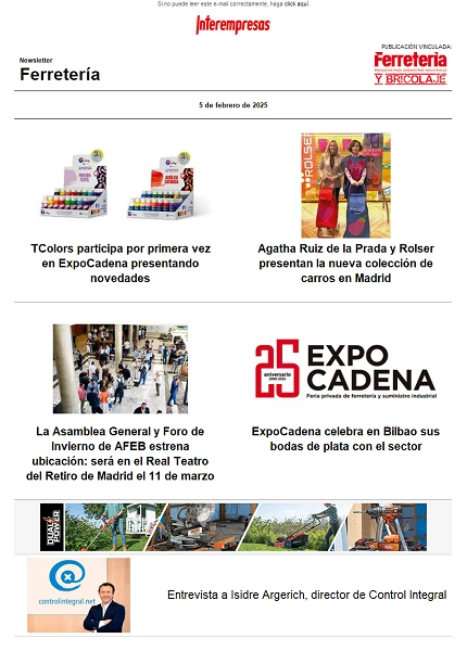 Newsletter Ferretería