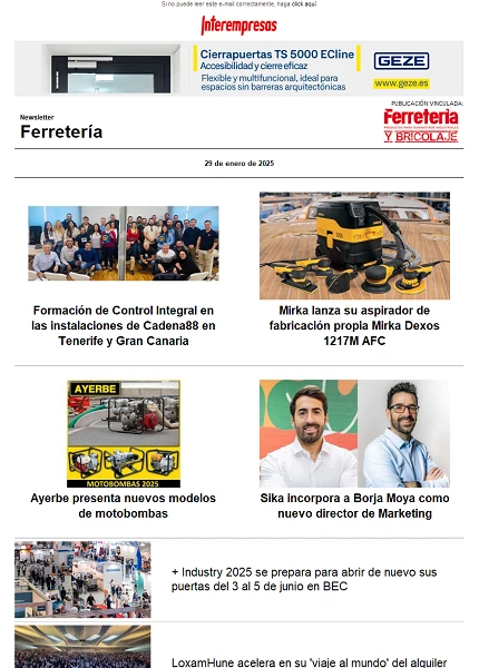 Newsletter Ferretería