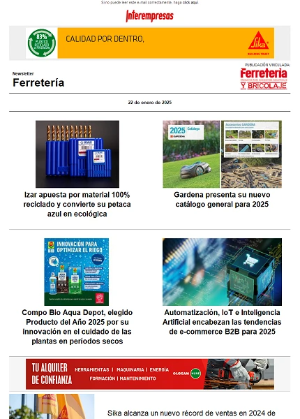 Newsletter Ferretería