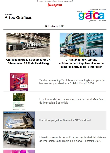 Newsletter Artes Gráficas