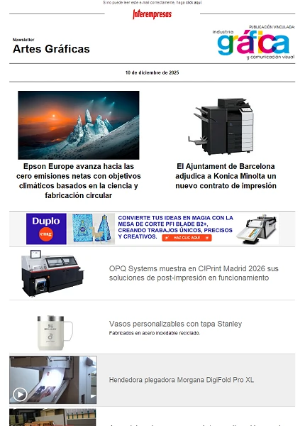 Newsletter Artes Gráficas Newsletter Artes Gráficas