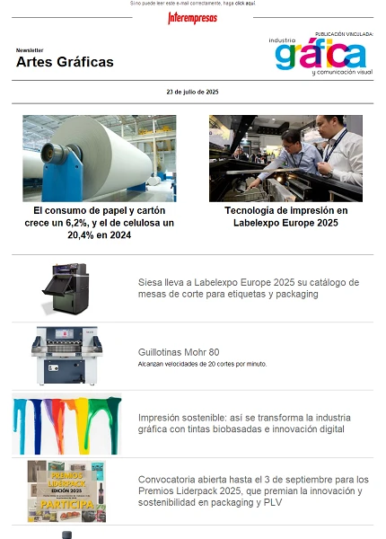 Newsletter Artes Gráficas