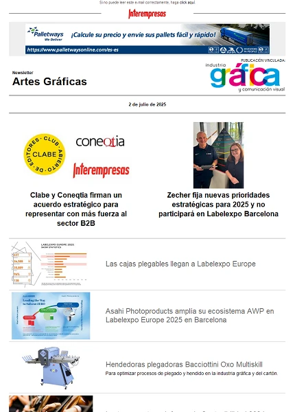 Newsletter Artes Gráficas