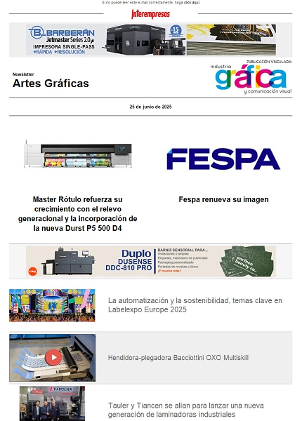 Newsletter Artes Gráficas