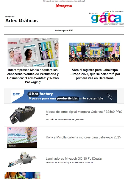 Newsletter Artes Gráficas