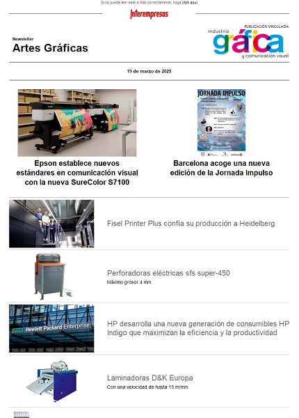 Newsletter Artes Gráficas