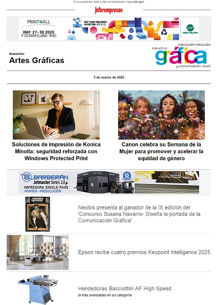 Newsletter Artes Gráficas