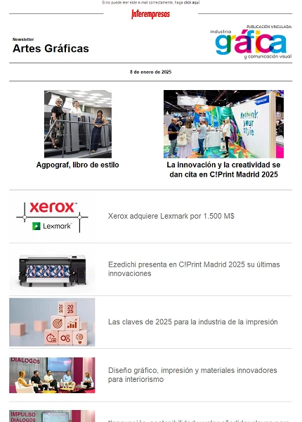 Newsletter Artes Gráficas