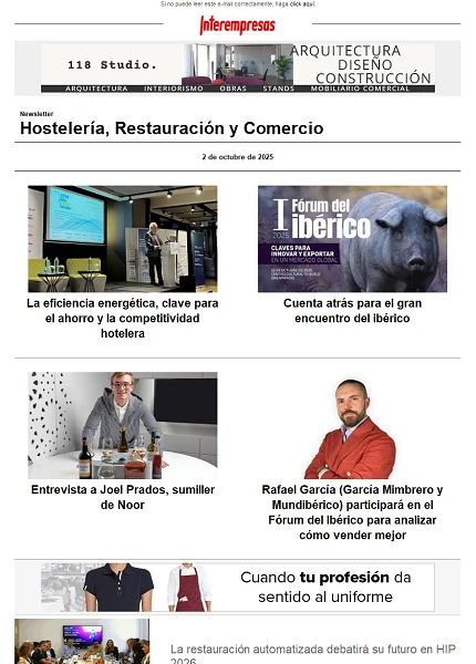 Newsletter Hostelería Newsletter Hostelería