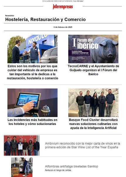 Newsletter Hostelería