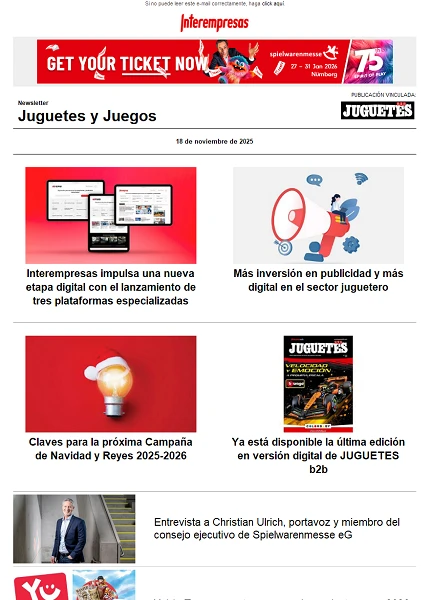 Newsletter de Juguetes y Juegos (JuguetesB2B)