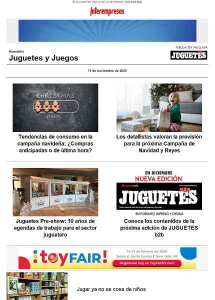 Newsletter de Juguetes y Juegos (JuguetesB2B) Newsletter de Juguetes y Juegos (JuguetesB2B)
