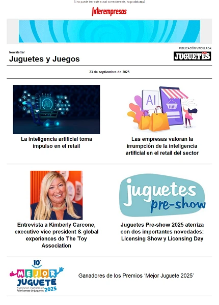Newsletter de Juguetes y Juegos (JuguetesB2B)