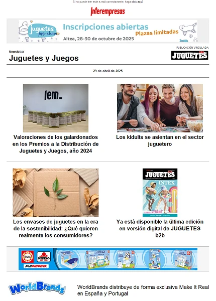 Newsletter de Juguetes y Juegos (JuguetesB2B)
