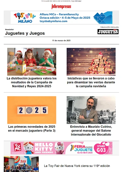 Newsletter de Juguetes y Juegos (JuguetesB2B)