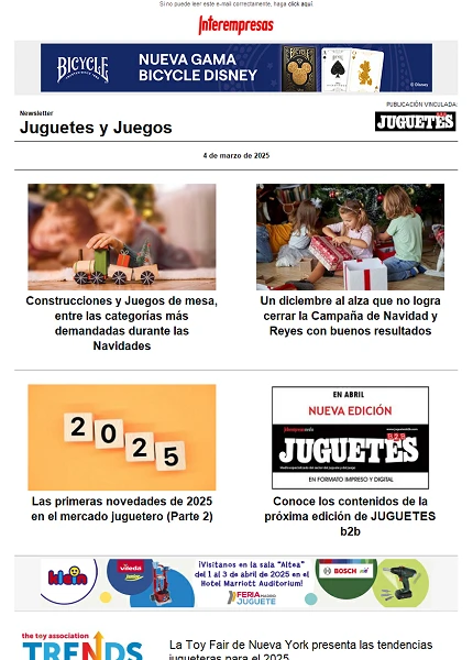 Newsletter de Juguetes y Juegos (JuguetesB2B)