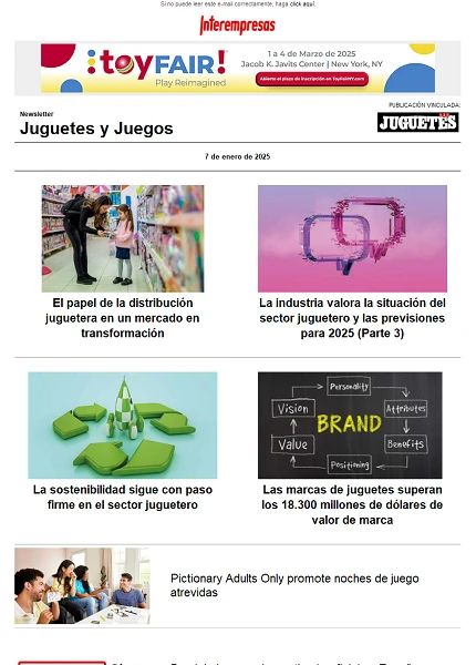 Newsletter de Juguetes y Juegos (JuguetesB2B)