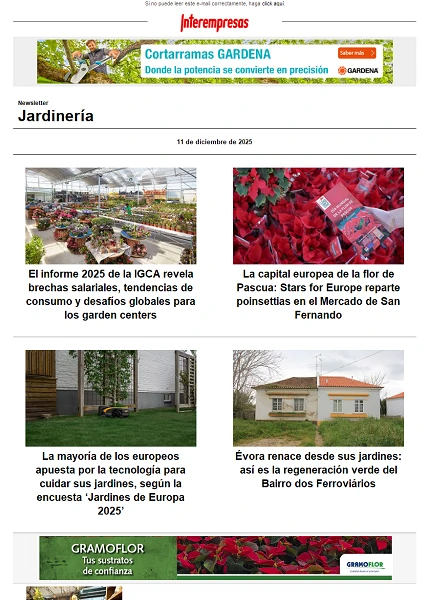 Newsletter Jardinería