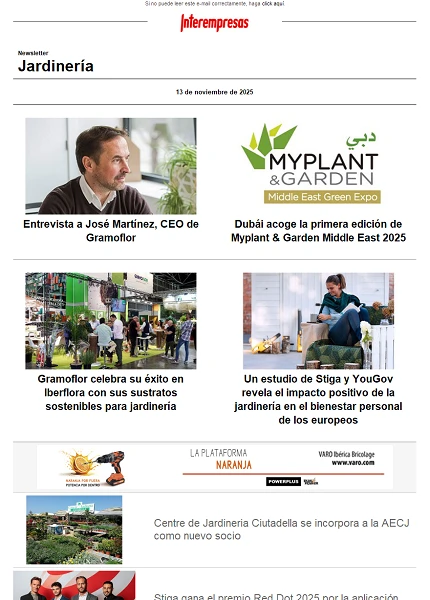 Newsletter Jardinería