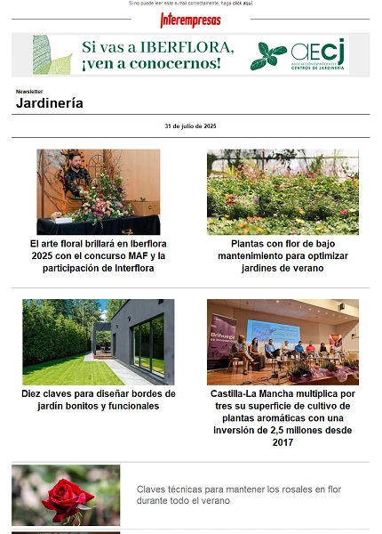 Newsletter Jardinería