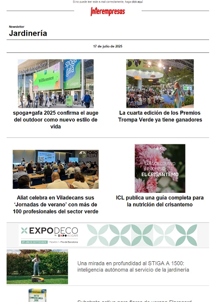 Newsletter Jardinería