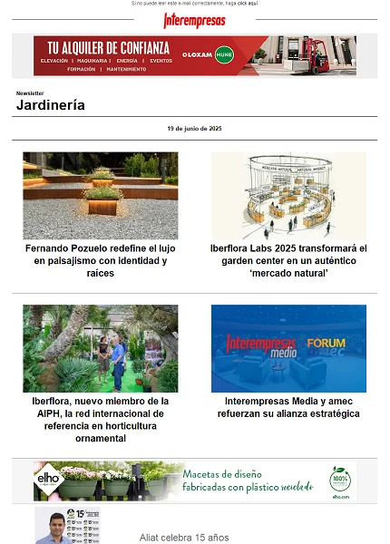 Newsletter Jardinería