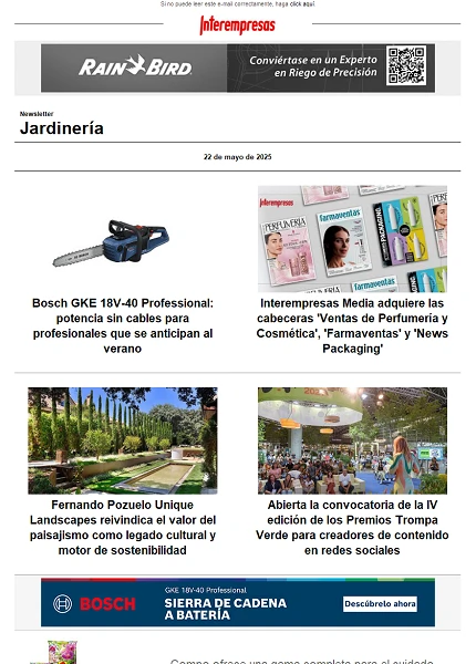 Newsletter Jardinería