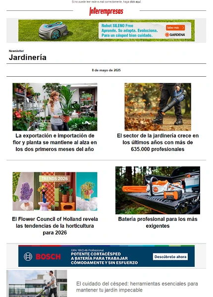 Newsletter Jardinería