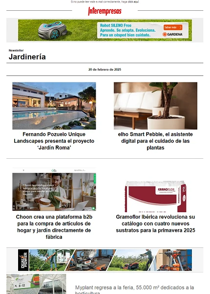 Newsletter Jardinería