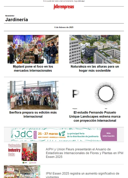 Newsletter Jardinería