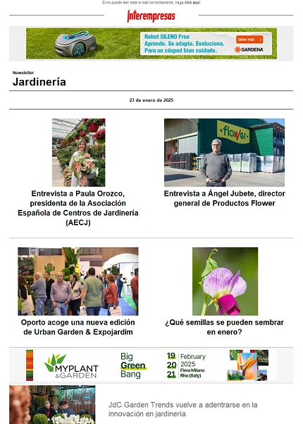 Newsletter Jardinería