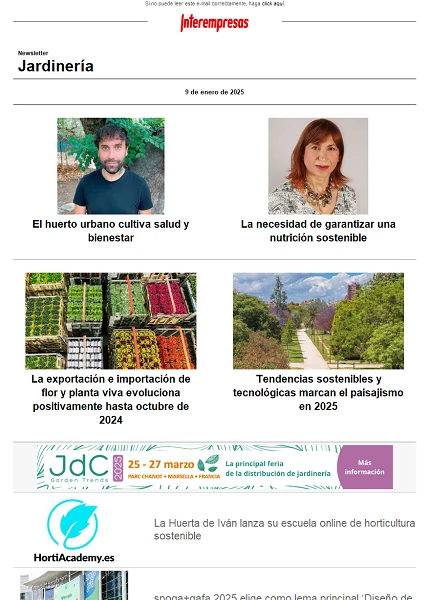 Newsletter Jardinería