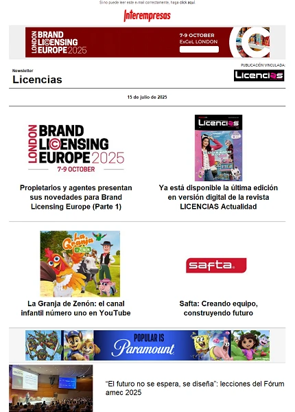 Newsletter de Licencias