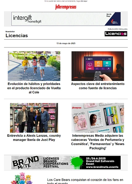 Newsletter de Licencias