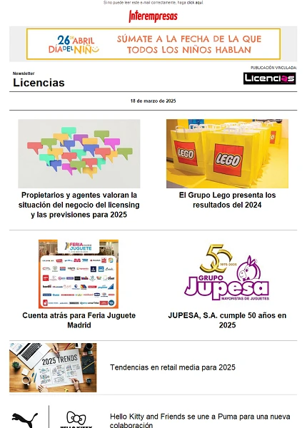 Newsletter de Licencias