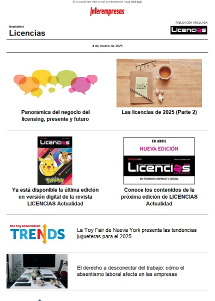 Newsletter de Licencias