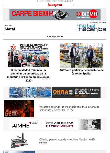 Newsletter Metal