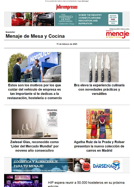 Newsletter Menaje de Mesa y Cocina