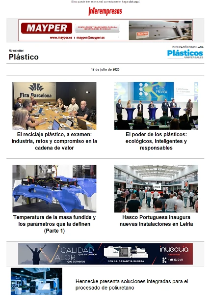 Newsletter Plástico