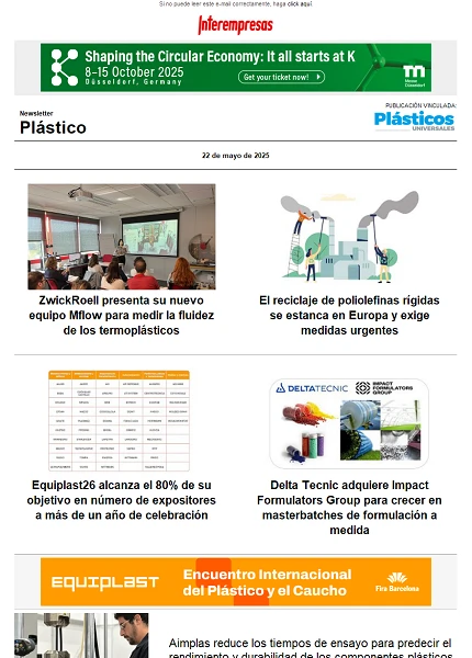 Newsletter Plástico