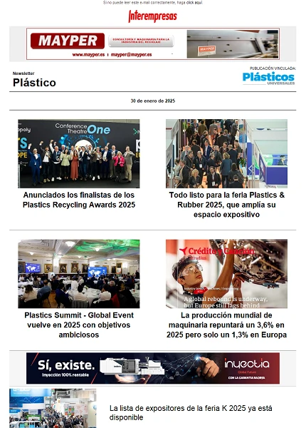 Newsletter Plástico