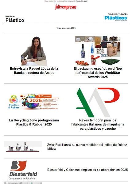 Newsletter Plástico