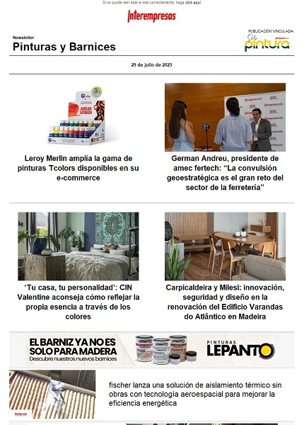 Newsletter Pinturas y Barnices