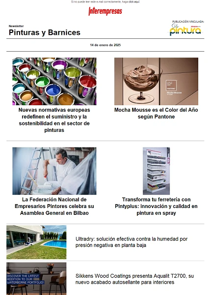 Newsletter Pinturas y Barnices