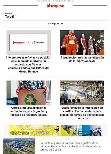 Newsletter Textil