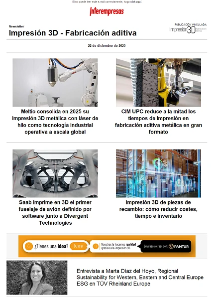 Newsletter Impresión 3D / Fabricación aditiva