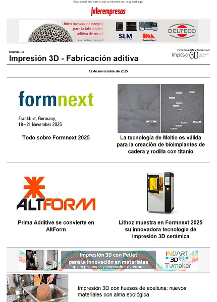 Newsletter Impresión 3D / Fabricación aditiva